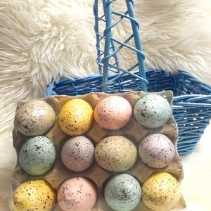 Holiday Home simply spring 12 pack spotted Easter eggs Decor nip